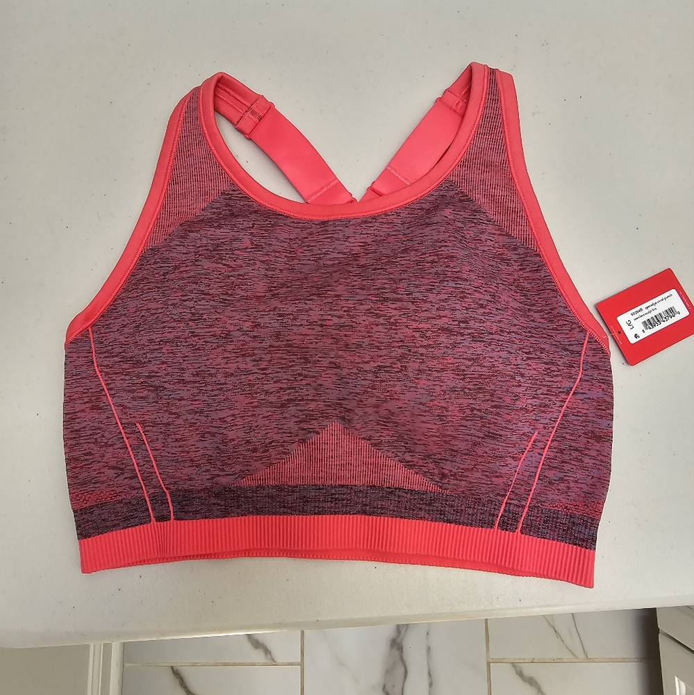 Spanx  Spacedye coral punch Seamless sculpt bra  NWT Sz L